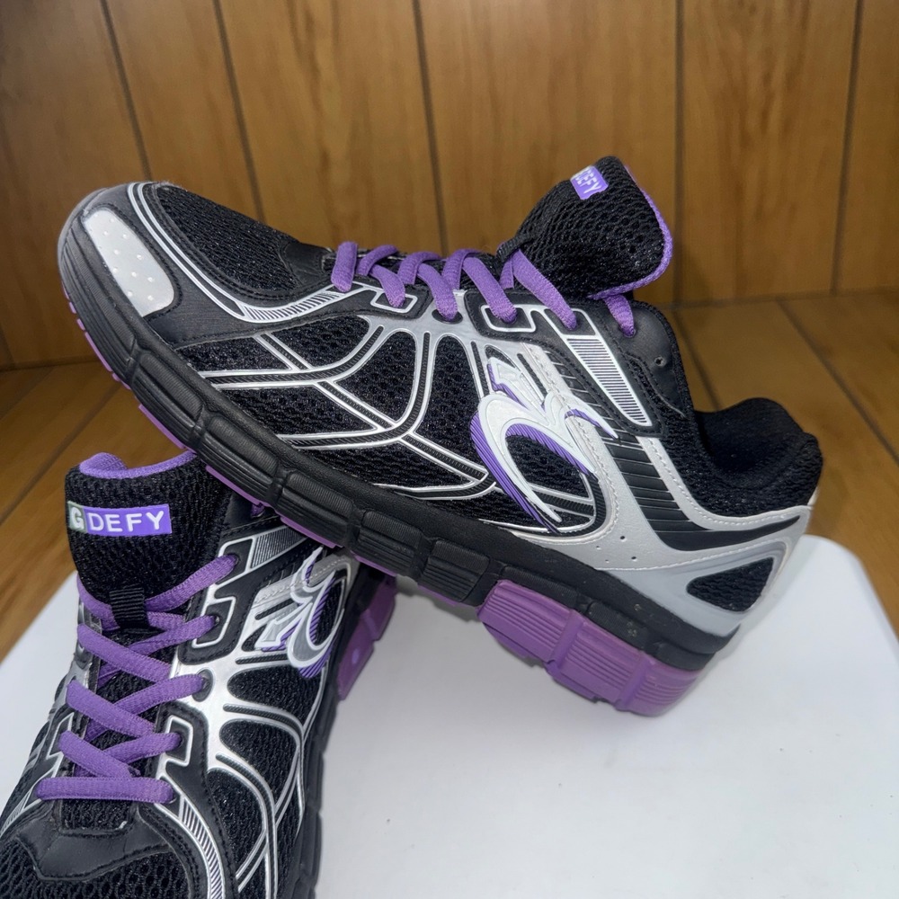 Gravity Defyer G-Defy Ion Black Purple Running Shoes TB9004FBP-M‎ Mens 8.5